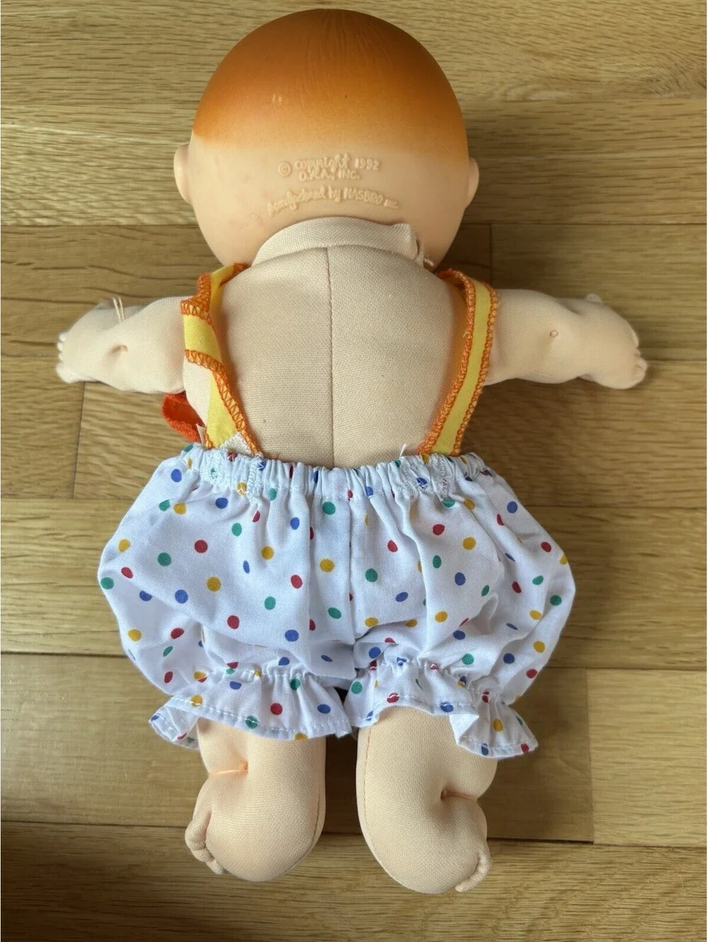 Vtg 1992 Hasbro Cabbage Patch Kids Red Hair Teeny Tiny Preemie Baby Doll Brown